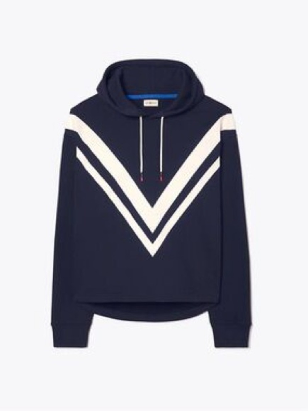 Tory Burch FRENCH TERRY CHEVRON HOODIE NWOT